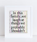 In This Family We Laugh – Cross‑Stitch Pattern (PDF)